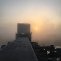Silo brume matinale, stockage, Rhin, céréales, oléagineux, exportation, logistique - Crédit photo   @Barjotnicolas